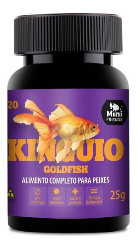 Mini Friends - Alimento Premum Para Peixe Kinguio - 25 G