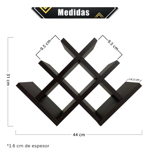 Imagen 4 de 10 de Cava Portabotellas Vino Estante Madera Melamina Elegante