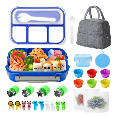 Scireath 1300ml Bento Caja De Almuerzo Kit, Japonés Mfrzo