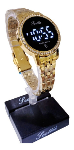 Reloj  Scottie Led Pantalla Tactil Sumergible Pulso Metalico