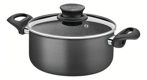 Batería De Cocina Tramontina Paris 12 Piezas Color Negro