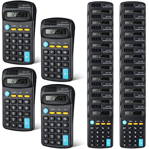 12 Pieces Pocket Size Mini Calculators Handheld Angled ...