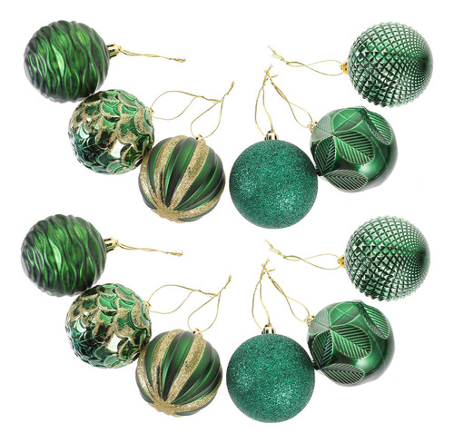 12 Piezas De Adornos De Bolas De Navidad Para Árbol De Navid