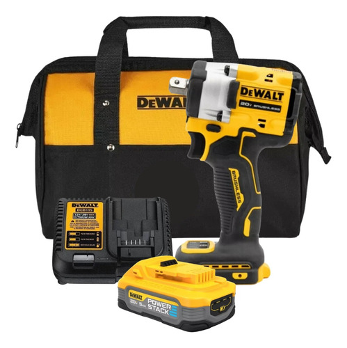 Chave De Impacto Dewalt Bateria 5ah Powerstack Dcf922b Bolsa