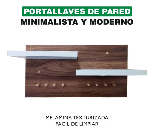 Porta Llaves Y Organizador Armable Para Pared Nogal.2066