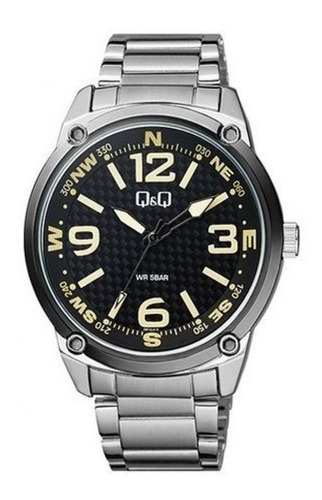 Reloj Para Hombre Q&q Qb10j415y Plateado