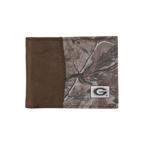 Georgia Leather / Camo Bifold Wallet