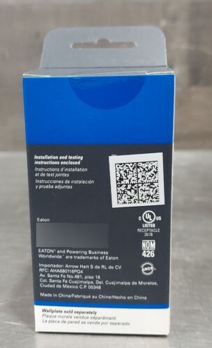 Eaton Wftrcr15-bk-sp-l. Wi-fi Smart Receptacle. Works W Ttb