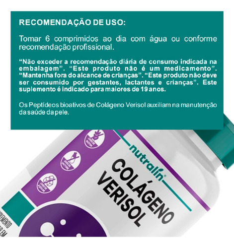Colágeno Verisol Nutralín 60 Comprimidos
