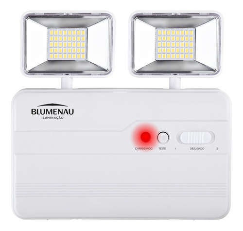 Kit 20 Luminária Luz De Emergência Blumenau 2200 Lumens Led