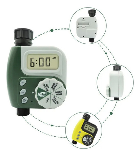 Timer Digital Para Riego Temporizador Controlado Verde