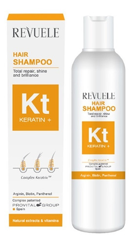 Shampoo Cabello Reparación Keratina Keratin+ Revuele 200 Ml