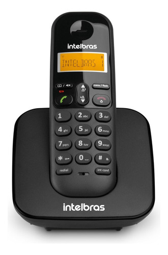 Telefone Sem Fio Intelbras Ts 3110 Preto Visor Luminoso Com Identificação de Chamadas