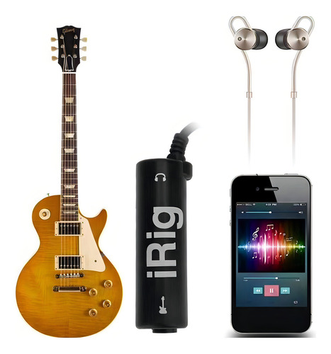 Adaptador de Substituição Tuimiyisou para Interface de Guitarra Irig, Cor Preta, para Interface de Áudio de Telefone, Guitarra, 5 Unidades