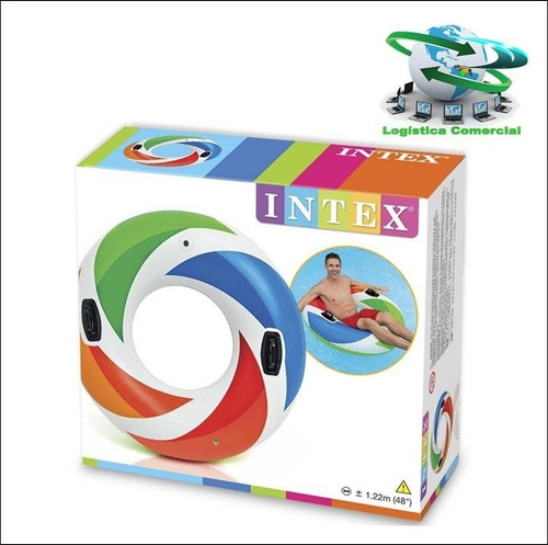 Anillo Flotador Inflable Adulto Con Asas 58202 Intex 119cm