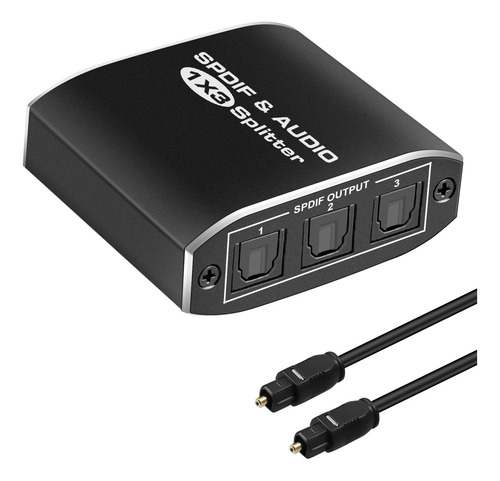 Divisor Ptico Digital De 3 Puertos, Spdif Toslink Divisor De