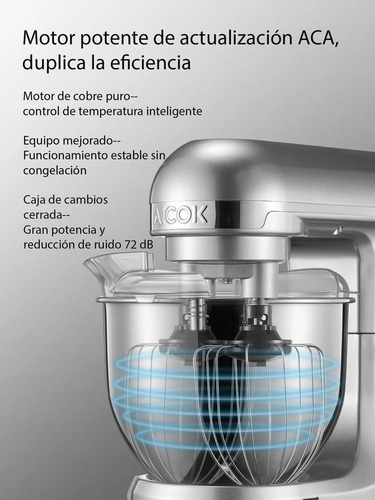 Batidora de pedestal Aicok MK37 plateada 110 V