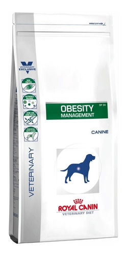Alimento Royal Canin Veterinary Diet Canine Obesity Management (DP 34) para cão adulto todos os tamanhos sabor mix em sacola de 10.1kg