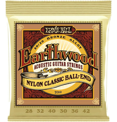 Extremo Esférico Ernie Ball Folk De Nailon Transparente Y Do