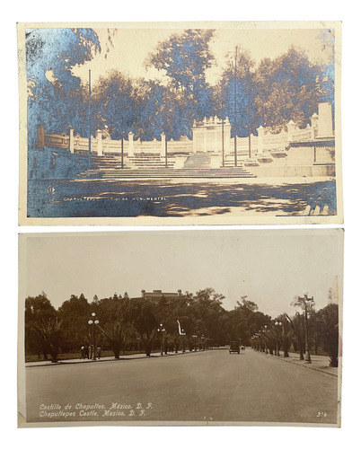 2 Postales Antiguas Tribuna Y Castillo De Chapultepec, 1915