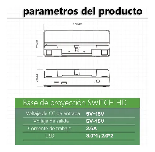 Adaptador Hub Dock Para Switch Oled 4k Hdmi Usb 3.0