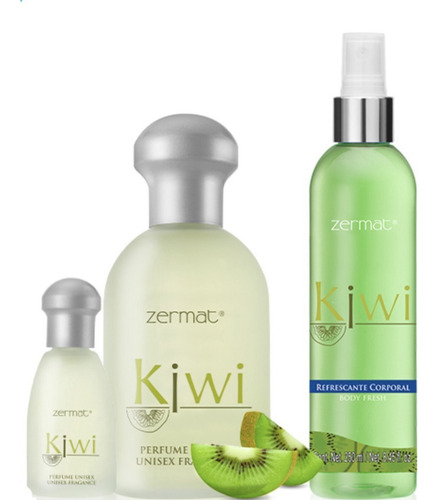 Set Fragancia Y Loción Refrescante Kiwi Zermat Unisex