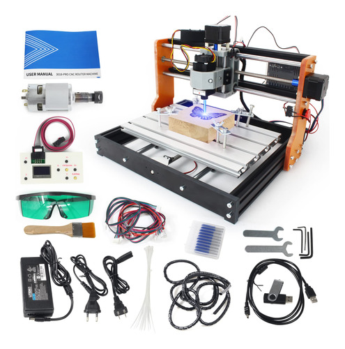 2 En 1 Cnc 3018 Pro Con Modulo De 5,5 W 5500 Mw Grbl Control