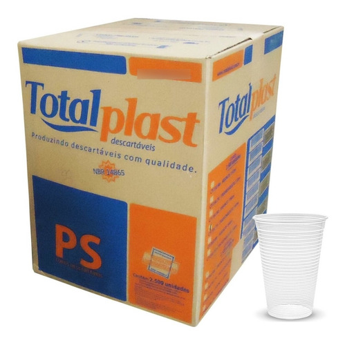 Copo Descartável 180ml Totalplast Translucido 2500 Unidades