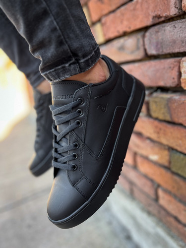 Imagen 8 de 10 de Zapatillas De Cuero Hombre Urbanas Deportivas Libertarios