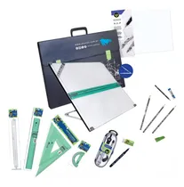 Comprar Kit Completo Pizzini Tablero Dibujo 40x50 Atril 6 Posiciones