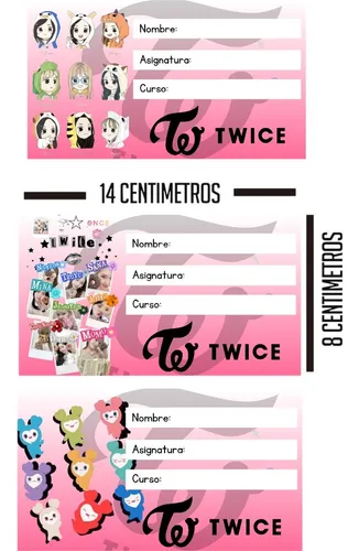 Etiquetas Adhesivas Twice 6u. Para Marcar Cuadernos