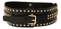 Comprar Cinto Ancho Con Tachas Cinturón Cuero Sintético Y Elástico
