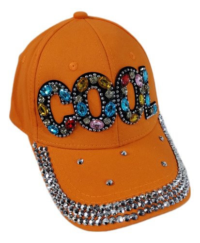 Gorra Tachas Tela Con Strass Colores Pastel Visera Combo X 6