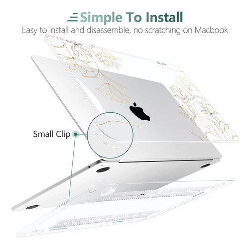 Twolskoo Para M2 Macbook Air 13 Pulgadas Case 2022 A2681, Cu