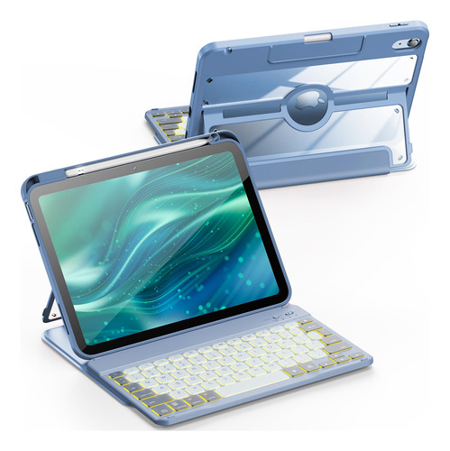 Infiland Funda Teclado Para iPad Generacion Cubierta Trasera