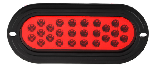 Plafón Sellado Ovalado 26 Leds Rojo