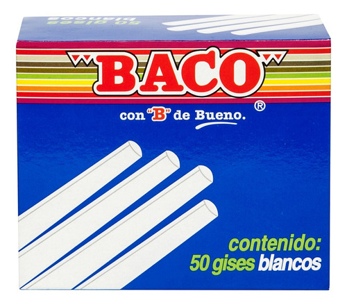 Gises Blancos Baco Caja Con 50 Gises