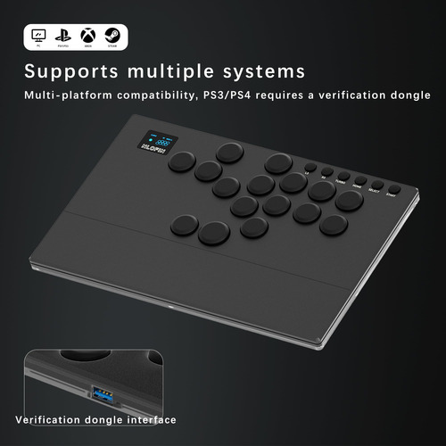 Nlofin Arcade Stick Sin Palanca Controlador Sin Palanca De Y