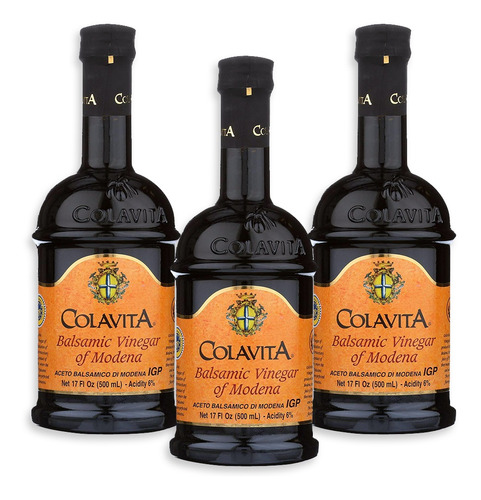 3x Aceto Balsâmico De Modena Colavita 500ml