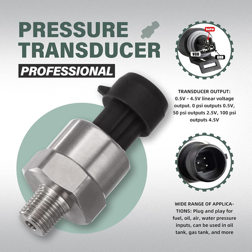 Transductor De Presión De 100 Psi Sensor De Transducto...