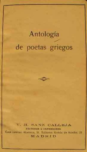 Antología De Poetas Griegos