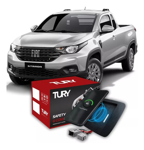 Carregador Celular Por Indução Automotivo Tury Modelos Cor Fiat Strada Freedom- Ano 2021 Em Diante