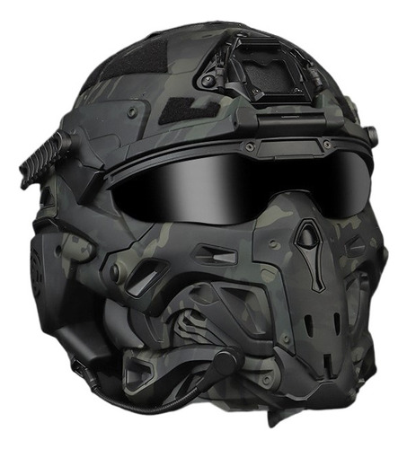 Conjunto De Máscara Protectora Para Motocicleta Y Casco De E