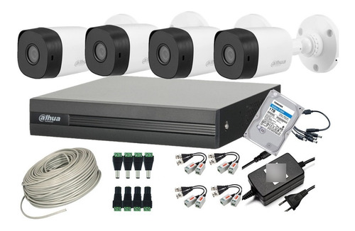 Cctv Kit Pro Dahua Dvr 4ch + 4 Cam 2mp + Disco 1tb Tienda9cl