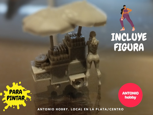 Adorno Ferromodelismo Kiosco De Calle Food Tracks Ho 1/87