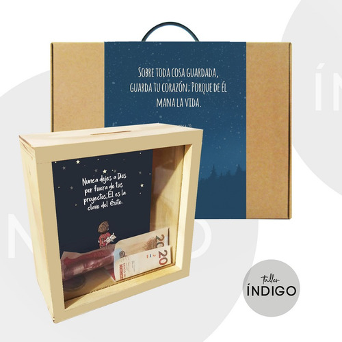 Alcancia Mdf Frases Biblicas Empaque Personalizado Artesanal