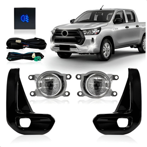 Kit Farol Milha Auxiliar Hilux Srv 2021 22 23 2024 Completrf