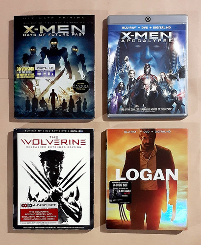 X-men 5 + 6 + The Wolverine + Logan Blu-ray 3d + 2d Original