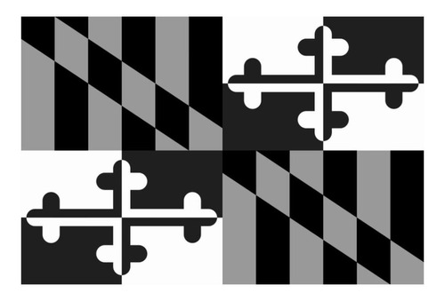 Maryland Bandera Emblema Sticker Americano 12.7cm X 7.62cm