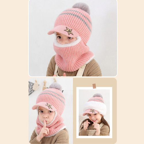 Sombrero Con Capucha Para Niñas Y Niños, Cálido, De Invierno